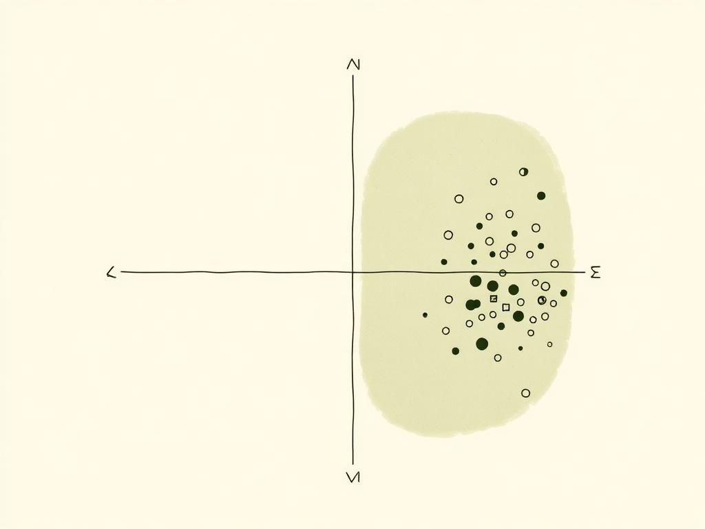 Opportunities clustered on a strategic map