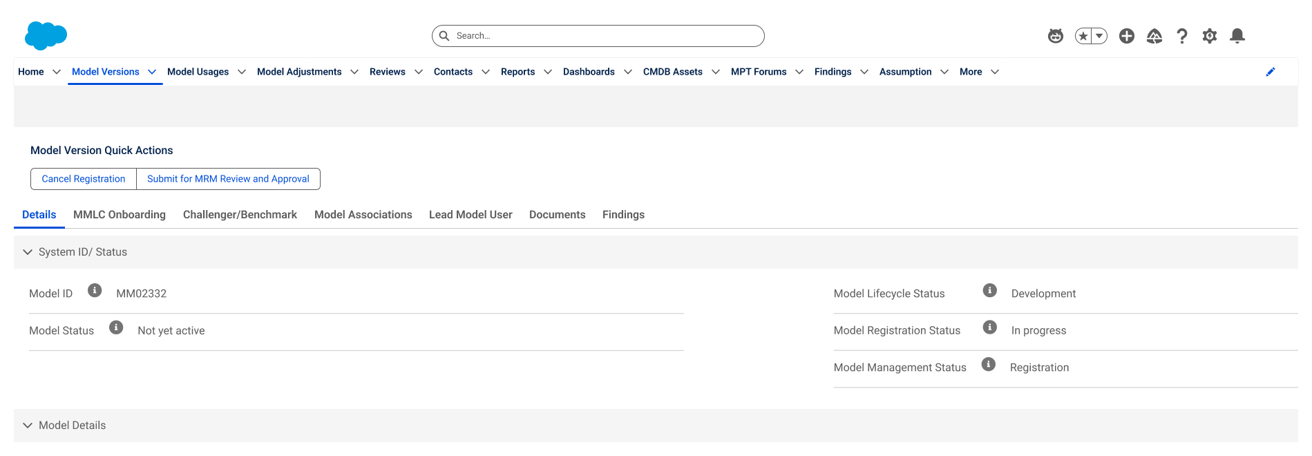 Submit for MRM review