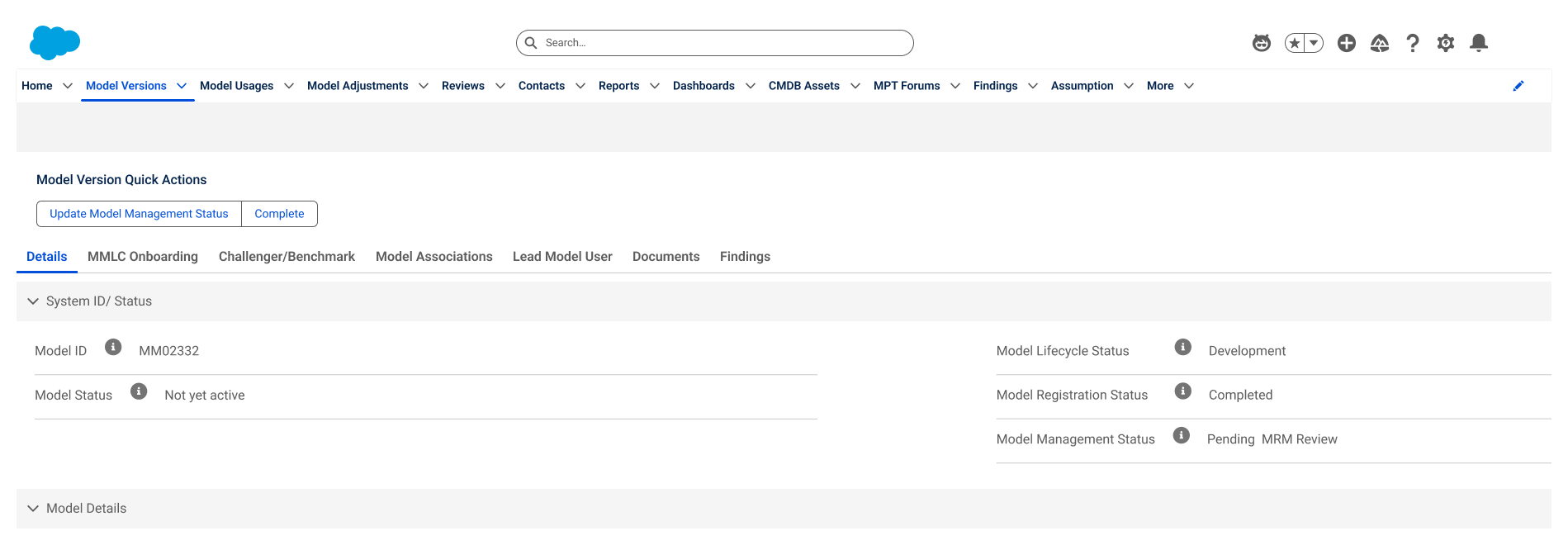 Registration completed — pending MRM review