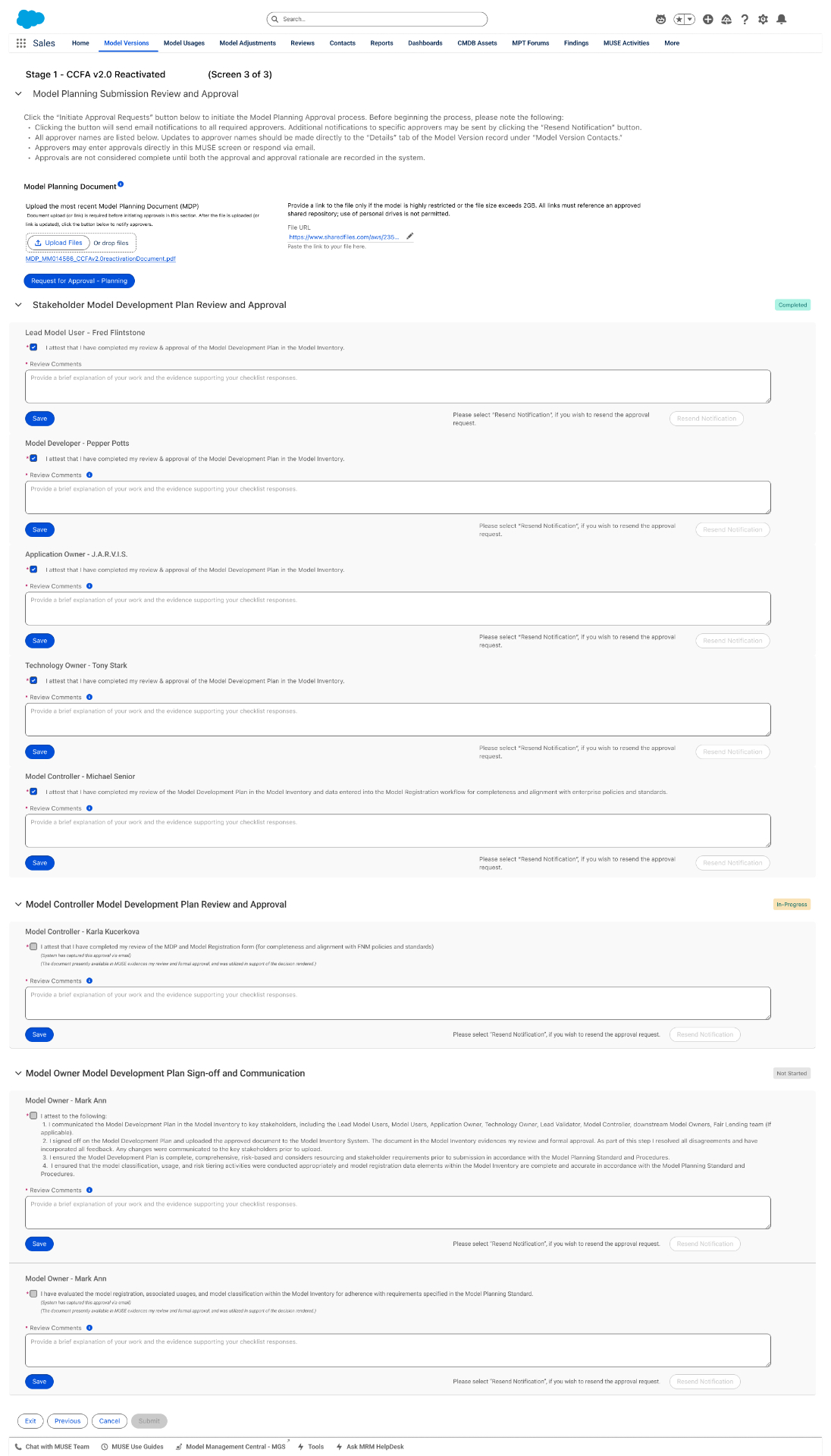 Stage 1 CCFA v2.0 Reactivated — Model Planning Submission